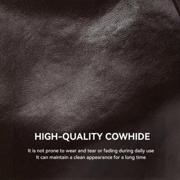 Premium genuine cowhide leather tote bag - Picture 5 of 13